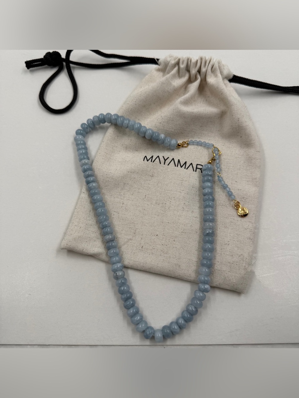 Mayamar Light Blue Aquamarine Beaded Necklace